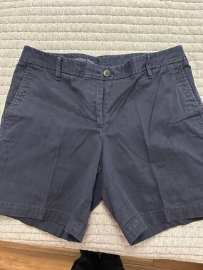 Talbots Navy Relaxed Chino Shorts